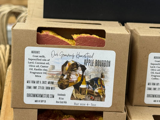 Apple Bourbon bar soap